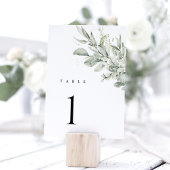 Salie Groene Botanische Trouwtafel Nummers Kaart