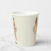 Salie groene bruidsmeisjes bruidsfeest papieren bekers (Links)