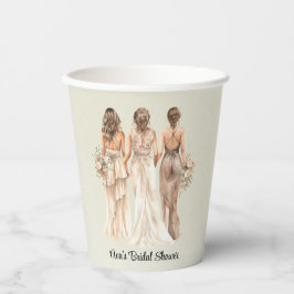Salie groene bruidsmeisjes bruidsfeest papieren bekers