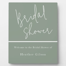 Salie Groene Bruiloft Feest Welkom Bord Ingang Fotoplaat