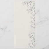Salie Groene Bruiloft Menu (Achterkant)