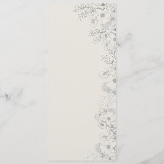 Salie Groene Bruiloft Menu (Achterkant)
