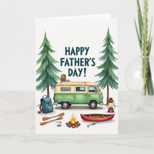 Salie Groene Camper Vaderdag Kaart