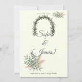 Salie Groene Champagne Boho Eucalyptus Wilde Bloem (Voorkant)