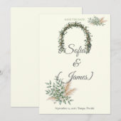 Salie Groene Champagne Boho Eucalyptus Wilde Bloem (Voorkant / Achterkant)