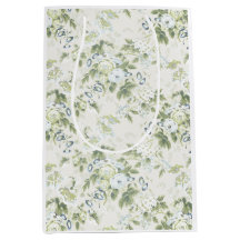 Salie groene chintz cadeautas, Engelse roos print