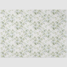 Salie groene chintz tissuepapier, Vintage roos flo