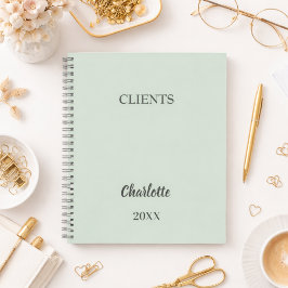 Salie groene coach zakelijke cliënten notitieboek