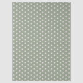 Salie groene crème ivoor stippen tissuepapier (Voorkant)