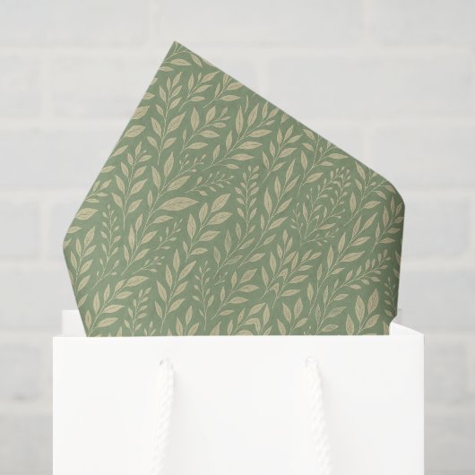 Salie Groene Crème Olijf Botanisch Tissuepapier (Cadeauzakje)