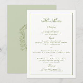Salie Groene Crest Tuin Trouw Menu Kaart