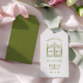 Salie Groene Dank Je Bruidsdouche Cadeaulabel