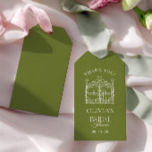 Salie Groene Dank Je Bruidsdouche Cadeaulabel