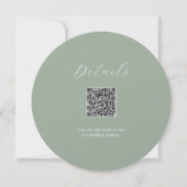 Salie Groene Details QR-codekaart Kaart (Voorkant)