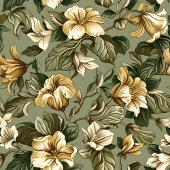 Salie Groene Douchegordijn Luxe Bloemendesign