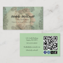 Salie groene doula script sociaal icoon QR-code fo