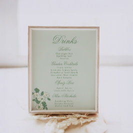 Salie Groene Dranken Menukaart Tafelbord Poster