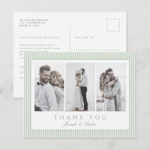 Salie Groene Drie Foto Huwelijk Dankjewel Postcard Briefkaart