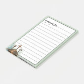 Salie Groene Drie Kruizen Oorlogs Kamer Gebed Post-it® Notes (Schuin)