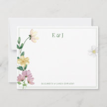 Salie Groene Dubbele Rand Wilde Bloemen Geborduurd