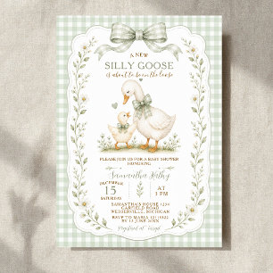 Salie Groene Dwaas Gans Babyshower Neutraal Kaart