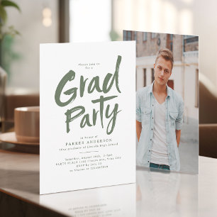 Salie Groene Eenvoudige Moderne Borstel Schrift Gr Kaart