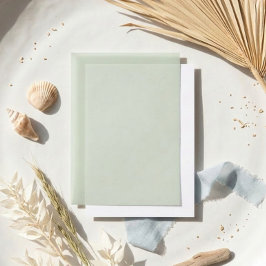 Salie Groene Effen Kleur Huwelijksvoering Vellum Uitnodigingen
