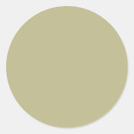 Salie groene effen kleur | Klassiek | Elegant Ronde Sticker