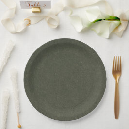 Salie Groene Elegante Minimalistische Trouwfeest P Papieren Bordje
