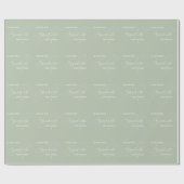Salie Groene Elegante Script Afstudeerklas 2026 Cadeaupapier (Vlak)