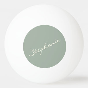 Salie Groene Elegante Script Moderne Minimalistisc Pingpongbal