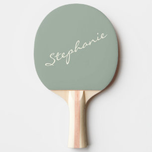 Salie Groene Elegante Script Moderne Minimalistisc Tafeltennisbatje