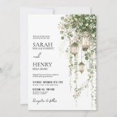 Salie groene en blozende eucalyptus lantaarn bruil kaart (Voorkant)