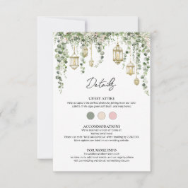 Salie Groene en Blush Eucalyptus Lantaarn Details