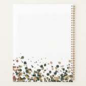 Salie groene en terracotta abstracte stip planner (Achterkant)