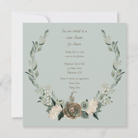 Salie Groene en Vanille Crème Douche Kaart (Achterkant)