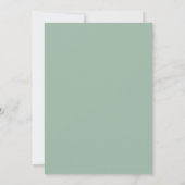 Salie Groene Etherische Succulente Bruiloft Kaart (Achterkant)