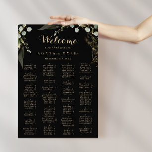Salie Groene Eucalyptus Alfabetische Zitplaats Cha Poster