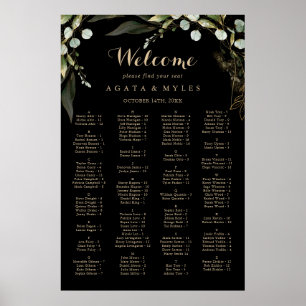 Salie Groene Eucalyptus Alfabetische Zitplaats Cha Poster