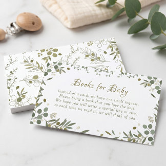 Salie Groene Eucalyptus Aquarel Boeken voor Baby Informatiekaartje