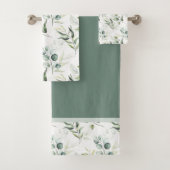 Salie groene eucalyptus bladeren bad handdoek (Insitu)