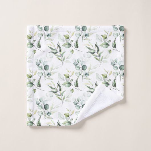 Salie groene eucalyptus bladeren bad handdoek (Wasdoekje)