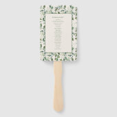 Salie Groene Eucalyptus Bladeren Bruiloft Handwaaier (Achterkant)