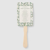 Salie Groene Eucalyptus Bladeren Bruiloft Handwaaier (Voorkant)