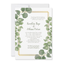 Salie Groene Eucalyptus Bladeren Gouden Frame Trou