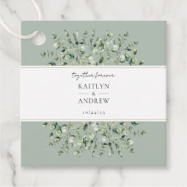 Salie Groene Eucalyptus Bruiloft Bedankjes Labels
