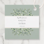 Salie Groene Eucalyptus Bruiloft Bedankjes Labels (Achterkant)