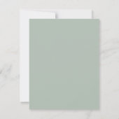 Salie Groene Eucalyptus Bruiloft RSVP Kaartje (Achterkant)