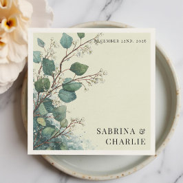 Salie Groene Eucalyptus Elegante Blad Bruiloft  Servet