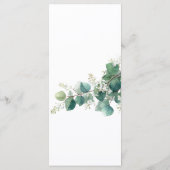 Salie Groene Eucalyptus Elegante Boho Bruiloft Menu (Achterkant)